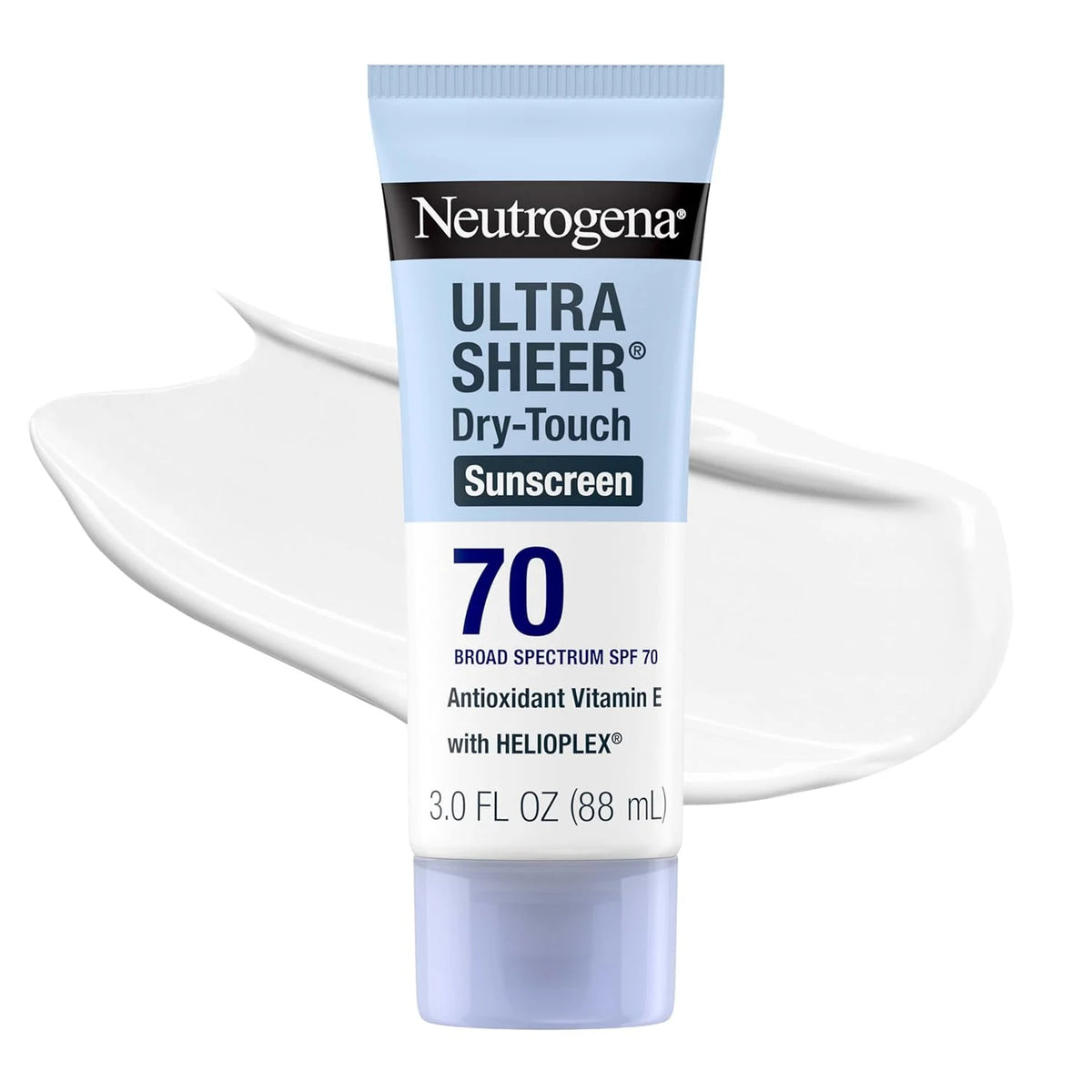Neutrogena Ultra Sheer Dry Touch Sunscreen Lotion, SPF 70, 3 fl. oz | Broad Spectrum for UVA/UVB Protection, Lightweight, Water-Resistant up to 80 Minutes, Oxybenzone-Free