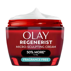 Olay Face Moisturizer, Regenerist Micro-Sculpting Cream for Women, Fragrance-Free - Anti-Aging, Anti-Wrinkle, Firming Skin Care - Triple Collagen Cream, Peptide, Hyaluronic Acid, Niacinamide, 2.6oz